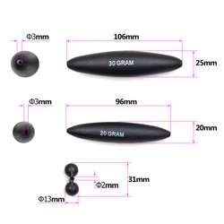 MNFT Flotador Subacuático Negro Doble Sonajero EVA Línea Pesca