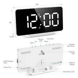ORIA Reloj despertador digital LED con repetición