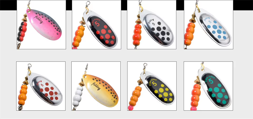 Señuelo spinner con anzuelo triple para pesca de agua salada y dulce