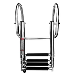 Escalera Telescópica Barco 4 Escalones Acero Inoxidable Plegable