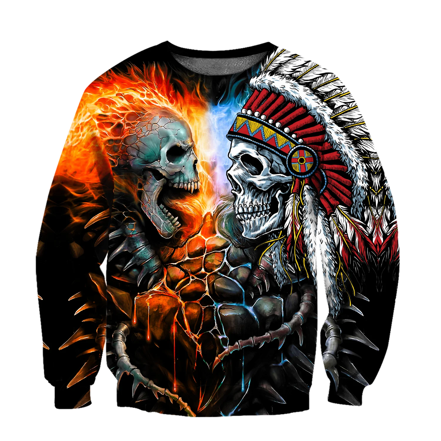 Sudadera de pesca hombre estampada calavera - imagen 4