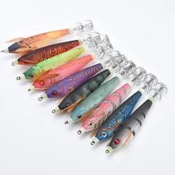 Señuelo duro calamar brillante para pesca de depredadores