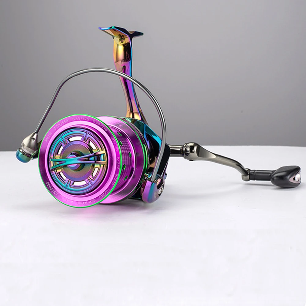 Carrete de pesca giratorio con color cambiante para agua salada mar - imagen 2