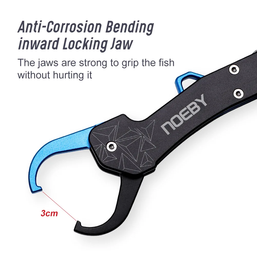 Noeby Agarrador de pesca plegable aluminio con anillo - imagen 2