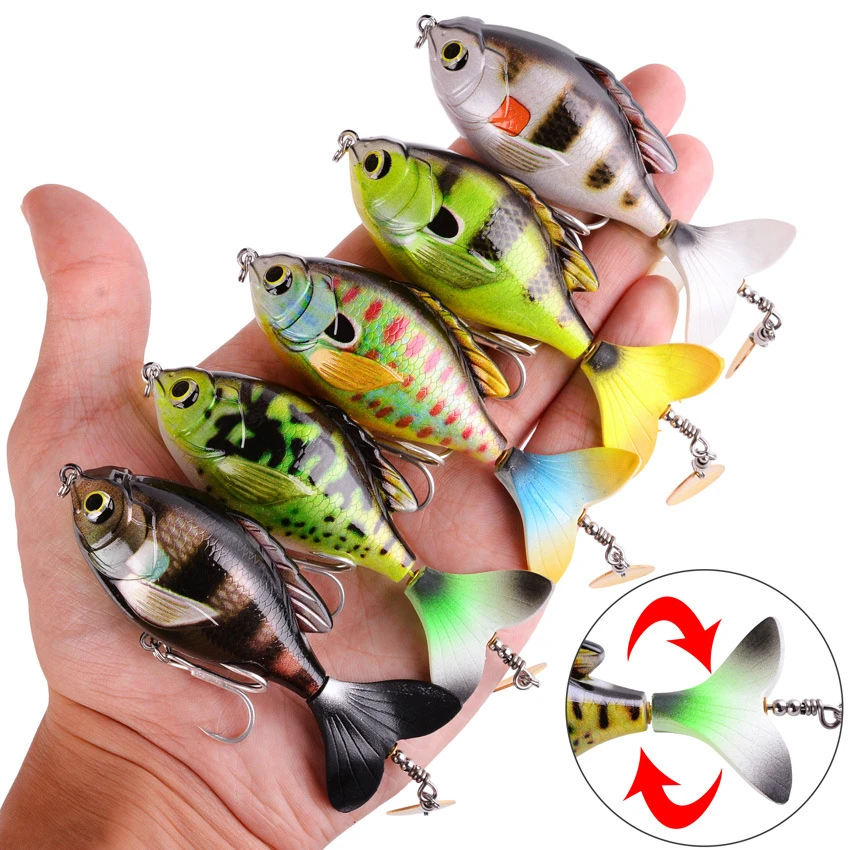 Popper realista con cola giratoria 9,5 cm 16,6g para lucio - imagen 5