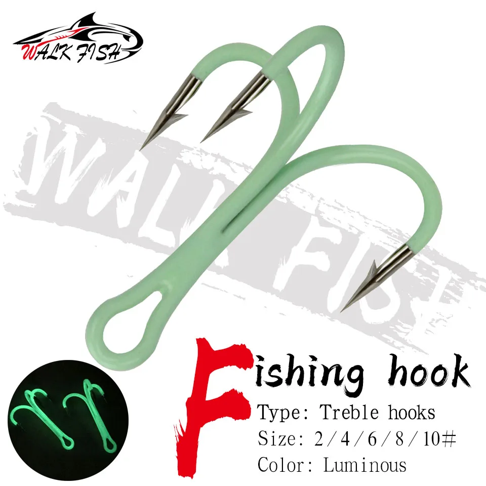 WALK FISH Anzuelos triples pesca marina – Acero alto carbono