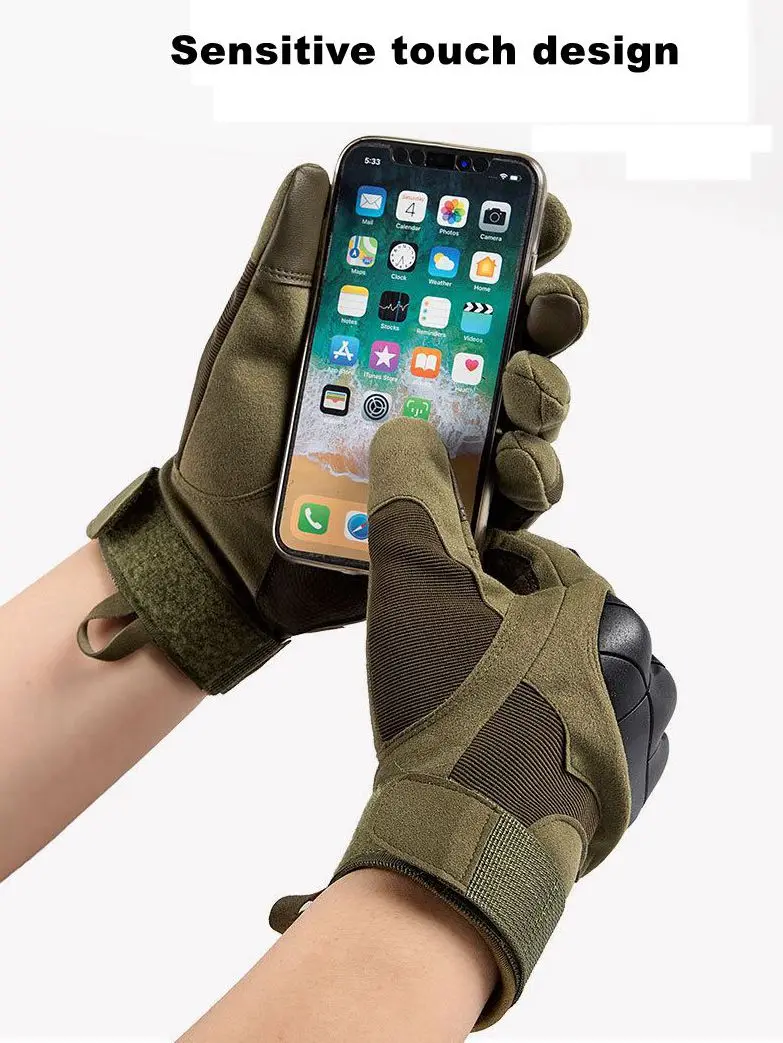 Guantes en uso