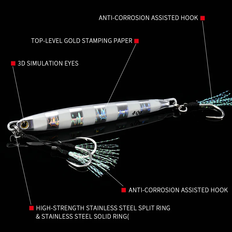 ALLBLUE Cuchara Jigging Metal – Modelo Largo - imagen 2