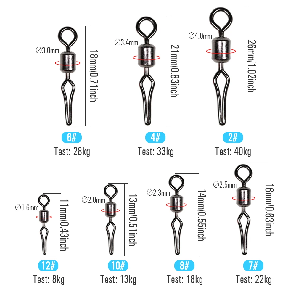 ICERIO Kit Terminal Tackle con Swivel Lateral y Anzuelos - imagen 2