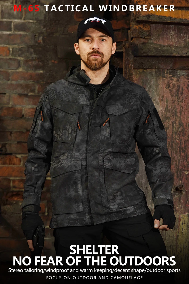 Chaqueta táctica en uso outdoors