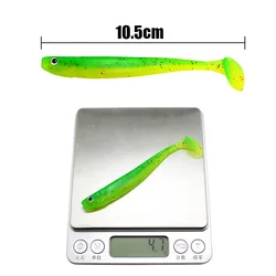 Señuelo swimbait cola en T bicolor 10,5 cm