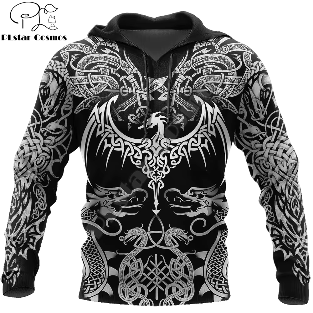 Sudadera de pesca Dragón Tatuaje 3D – Capucha unisex transpirable - imagen 3