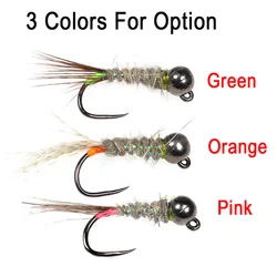 ICERIO Perdigones Ninfa sin barbilla Bead Head #12 #14 #16