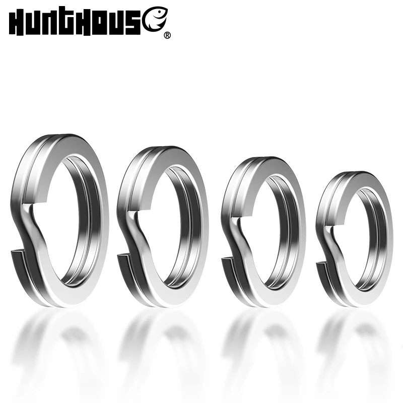 Hunthouse Anillos acero inoxidable para líderes de pesca