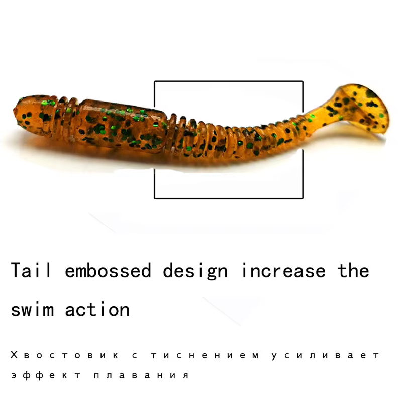 Señuelo Swimbait Vibrotail con aroma a sal para pesca en agua salada - imagen 2
