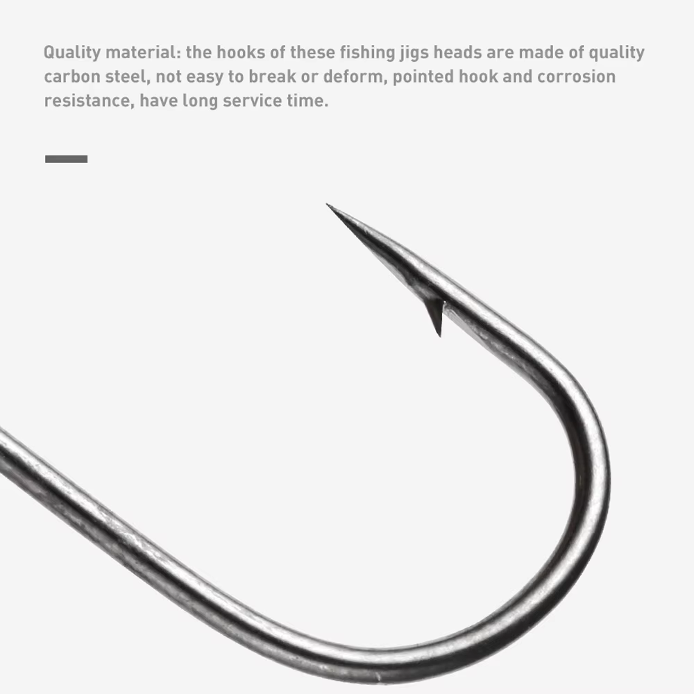 JOHNCOO Jig Head Ultra Ligero 1-7g para Vinilo – Anzuelo con púas - imagen 4
