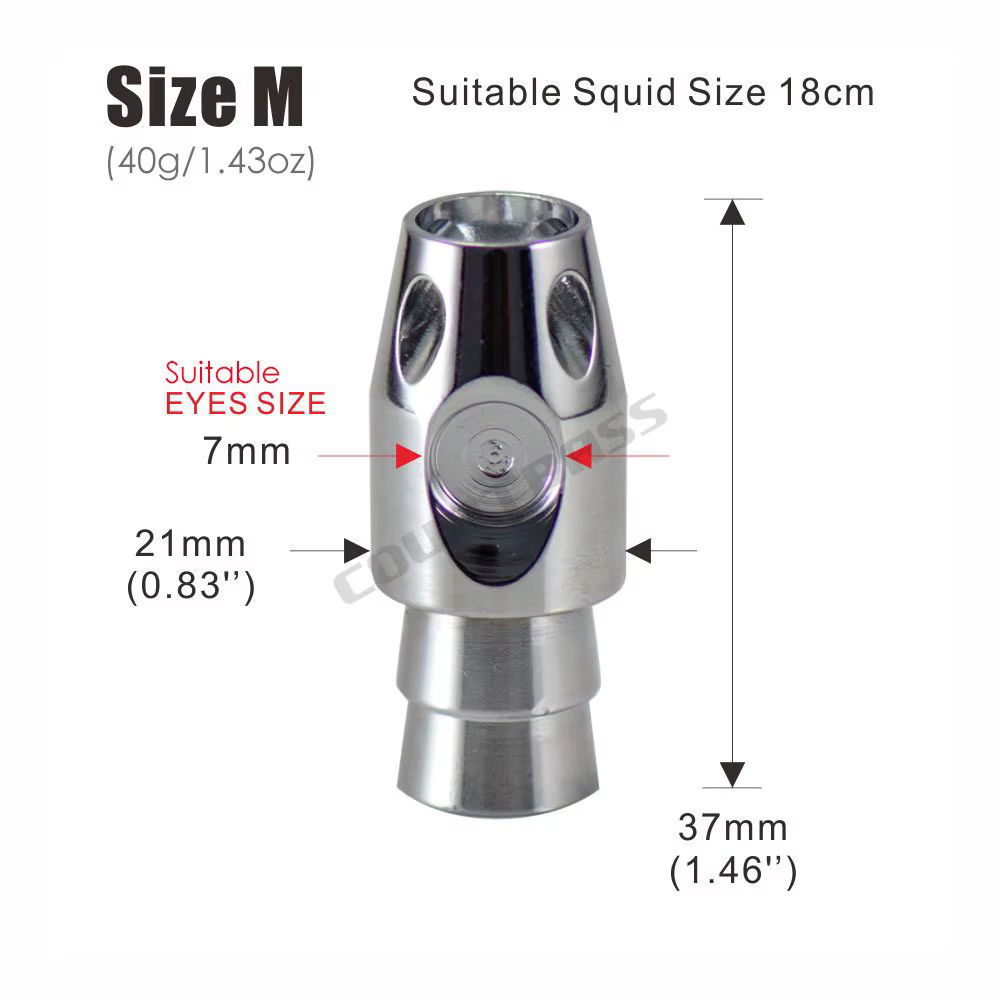 Cabezas de torpedo Countbass Jet Head – Latón niquelado para curricán - imagen 5