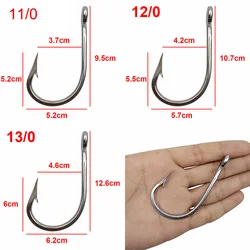 Anzuelos acero inoxidable para pesca de tiburón – Tamaños 5/0-13/0