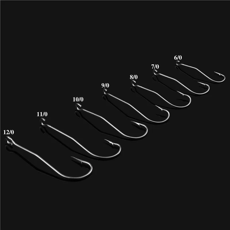 Anzuelo Offset Jigging Acero Inox – Vástago largo para lubina - imagen 3