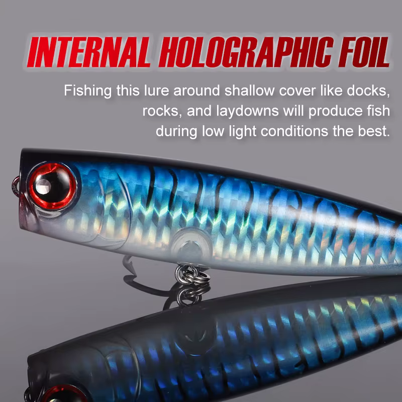 Señuelo Topwater Popper Noeby 105 mm – Largo Alcance para Agua Salada y Dulce - imagen 5