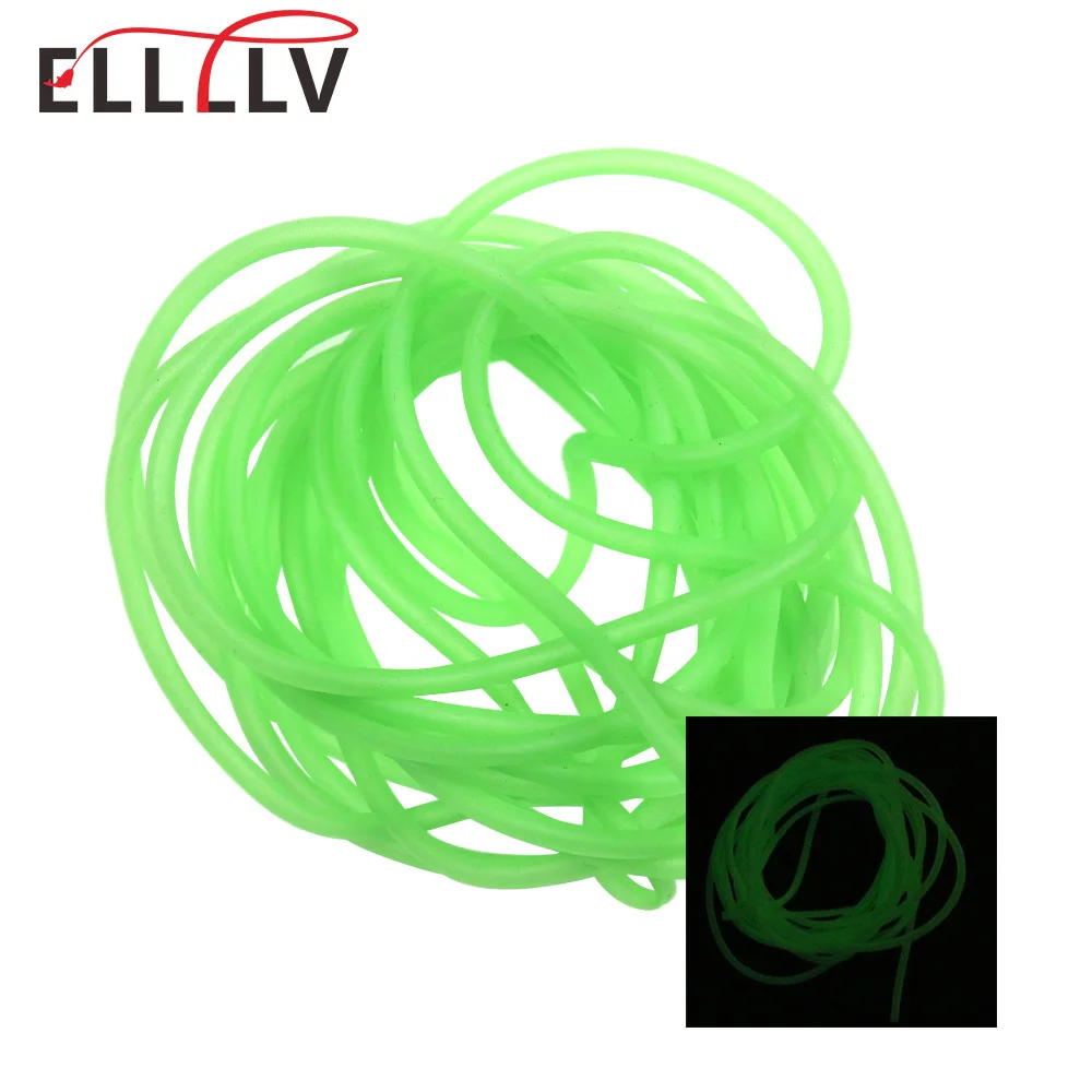 ELLLV Tubo luminoso pesca nocturna con mangas de silicona verde 4m/8m - imagen 2