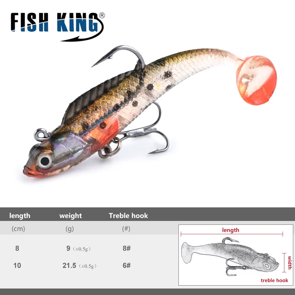 Señuelo Swimbait NGB 8-10 cm – Anzuelo treble para lubina y blackbass - imagen 2