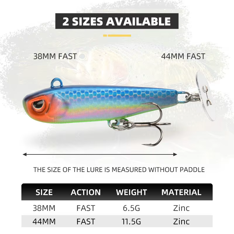 Metal Jig BLUX Rattle Tail 38-44 mm – Vibrante para pesca en mar - imagen 4