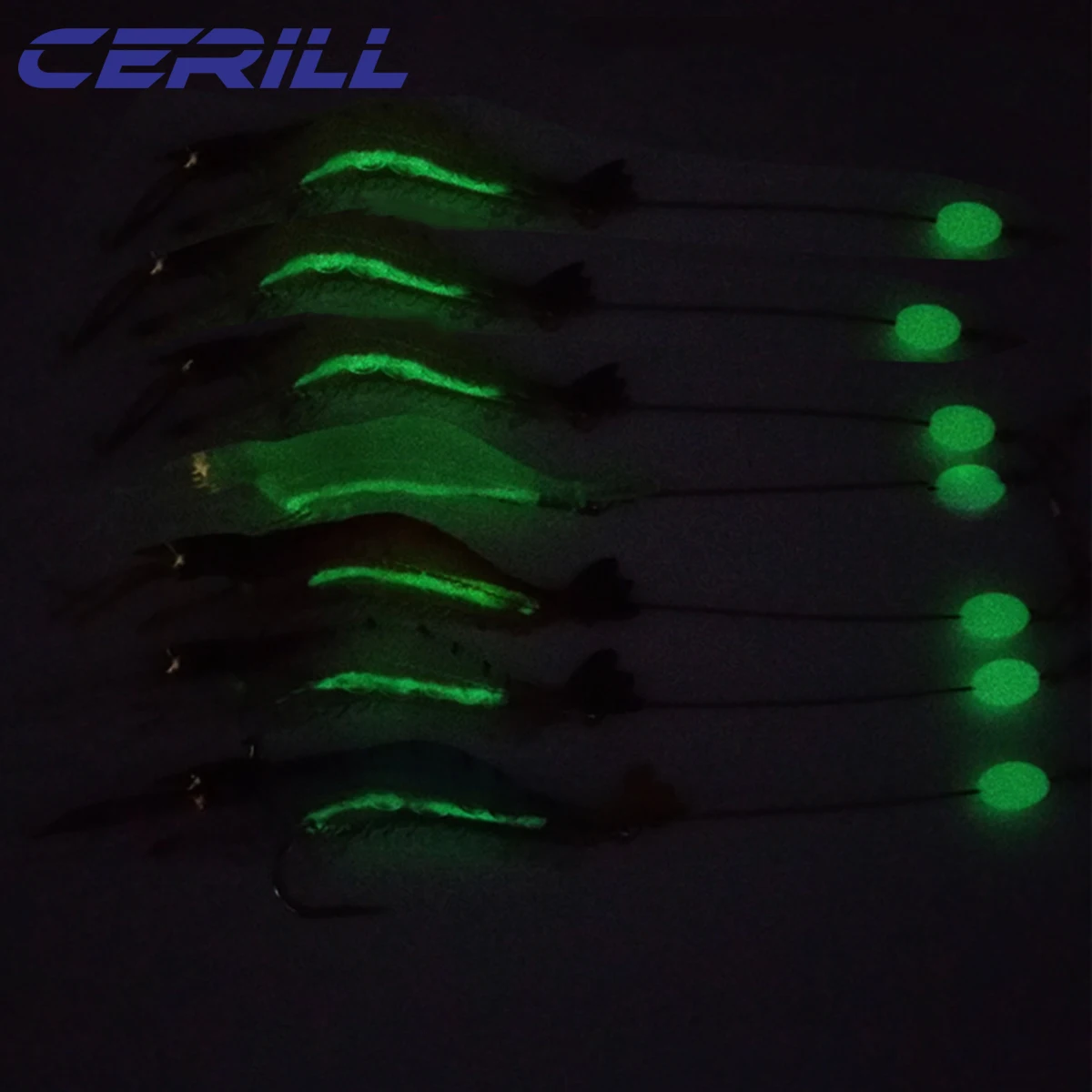 Ceril Gamba artificial 80mm – Señuelo realista con anzuelo - imagen 2