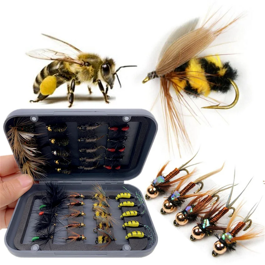 Kit de moscas Ninfa húmeda y seca con caja de transporte - imagen 5