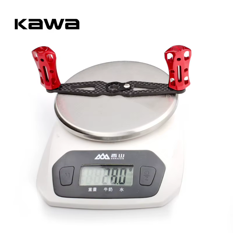 Kawa 1pc mango carrete fibra carbono con perilla aleación basculante - imagen 5