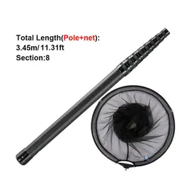 Red plegable para pesca telescópica ultraligera con poste de carbono