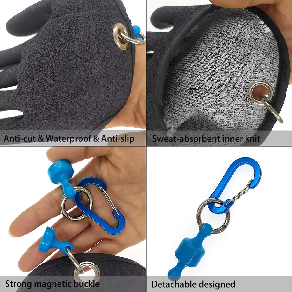 Guantes de Pesca Impermeables y Antideslizantes con Imán Desmontable - imagen 2