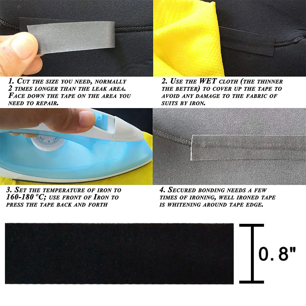 Parche neopreno Gore-Tex termofusible para costuras pesca impermeable - imagen 2