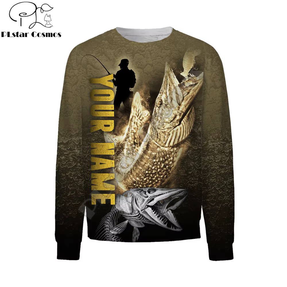 Monster Pike Fishing Sudadera Pesca Lucio con Capucha y Estampado 3D - imagen 2