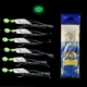 Sabiki anzuelos giratorios con cebos luminosos en piel de pez