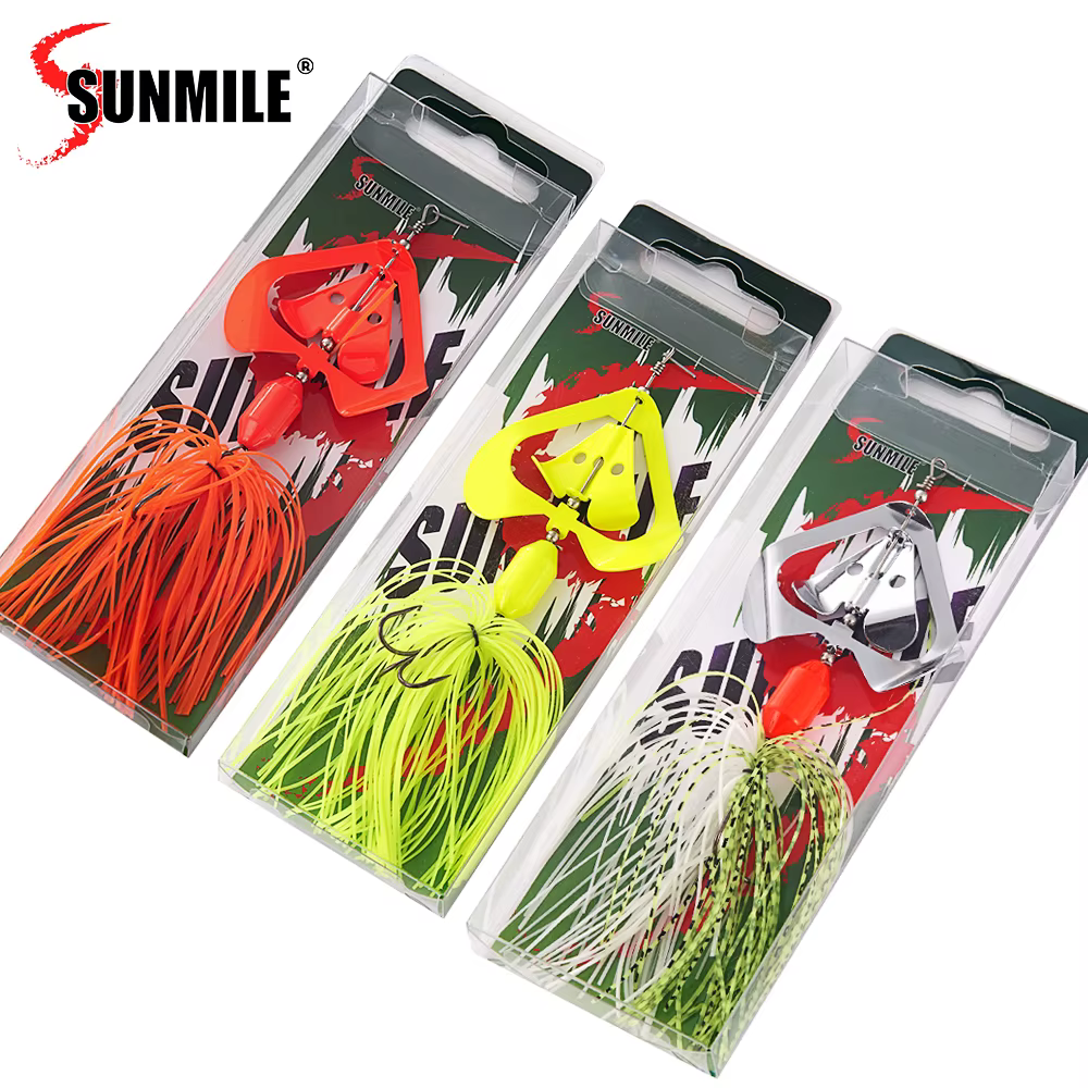 SUNMILE Buzzbait Spinnerbait – Señuelo metal para Bass Pike Muskie
