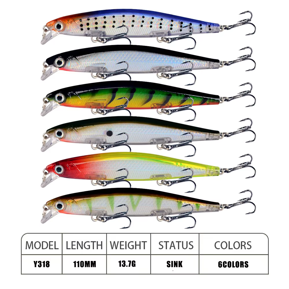 Señuelo Fishinapot Minnow con ojos 3D realistas