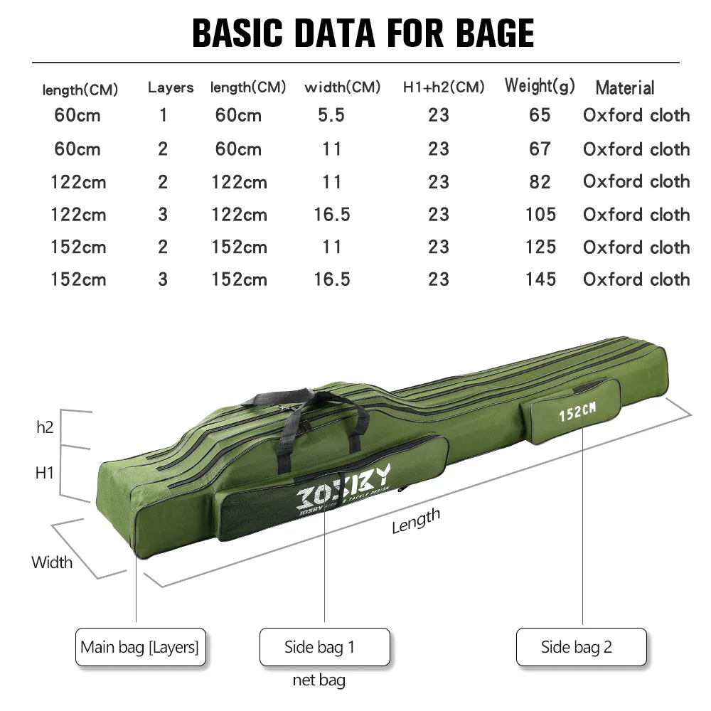 Transportín impermeable para cañas de pescar – Funda plegable multiuso - imagen 5