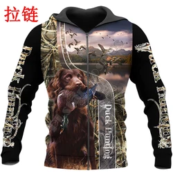 Sudadera 3D pato caza KJ760 – Unisex capucha estampado