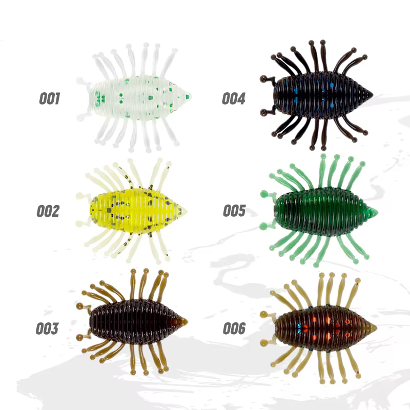 D1 Señuelo blando larva para trucha y lubina – 30mm - imagen 4