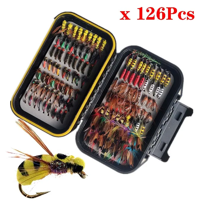 Surtido de moscas para pesca