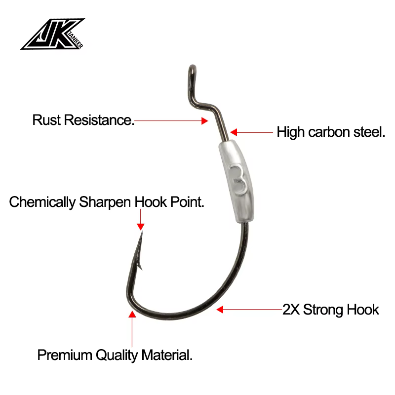 Jig Head JK ST Strong 2-5g – Cebo vinilo agua salada - imagen 3