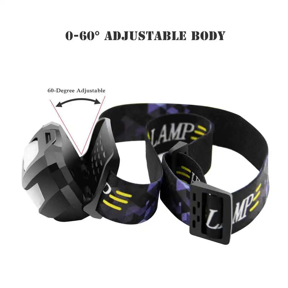 Frontal LED recargable con sensor para pesca nocturna - imagen 2