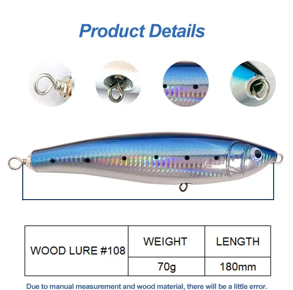 Posicionamiento del señuelo en el agua para pesca de superficie