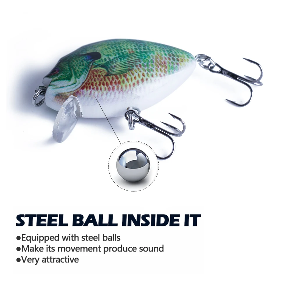 Señuelos Crankbait hundimiento lento para pesca de lubina y bluegill - imagen 4