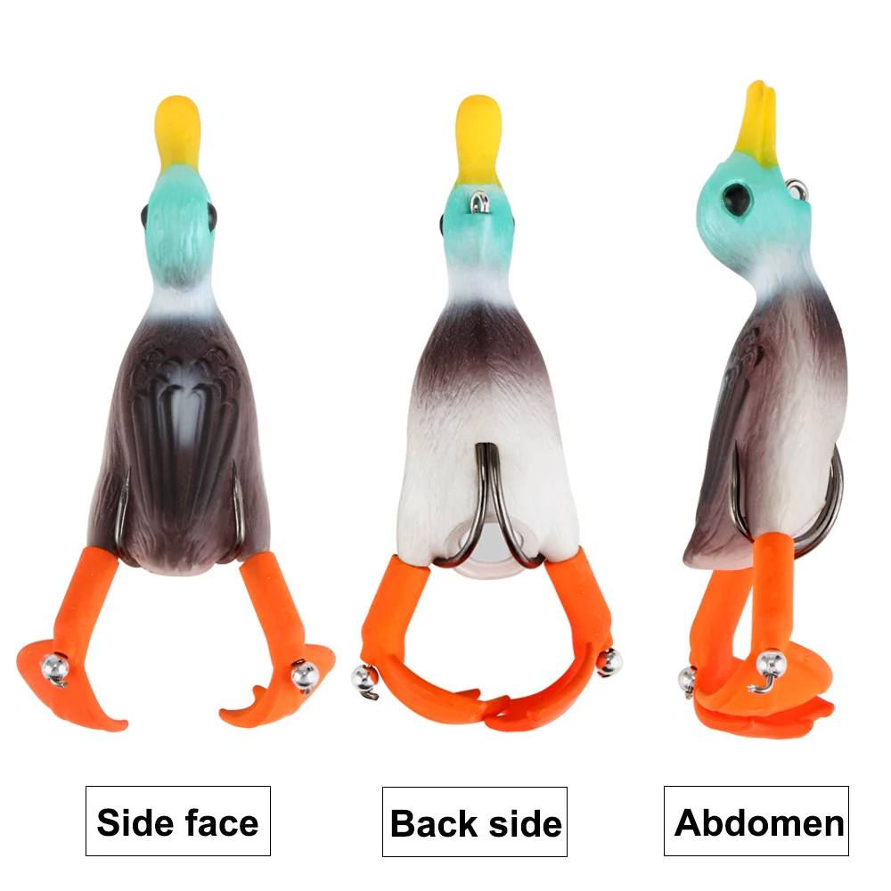 Señuelo Topwater Pato Goma Hélice Campanas – Popper Wobbler Curricán - imagen 2