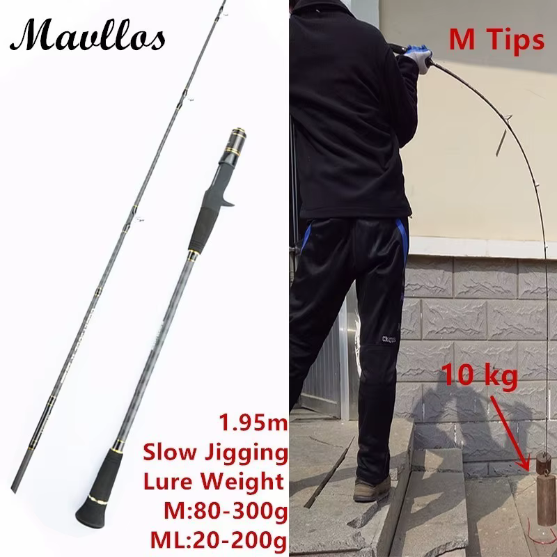 Mavllos Osoul caña jigging punta carbono lenta ultraligera atún - imagen 5