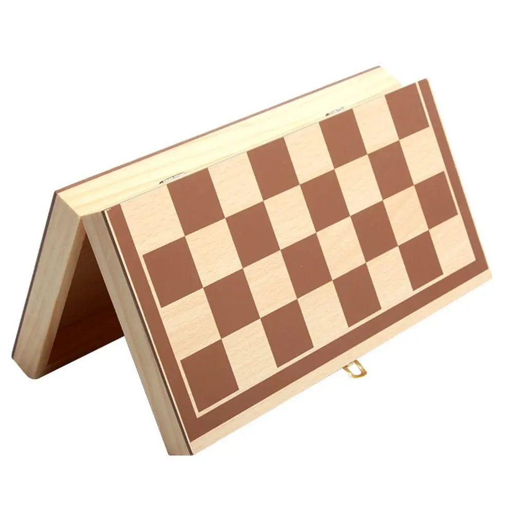 Ajedrez portátil de madera magnético y plegable – Juego damas - imagen 2