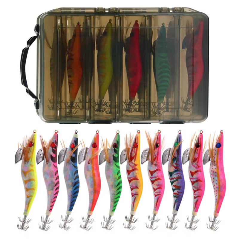 Jigs Luminosos Madera para Calamar