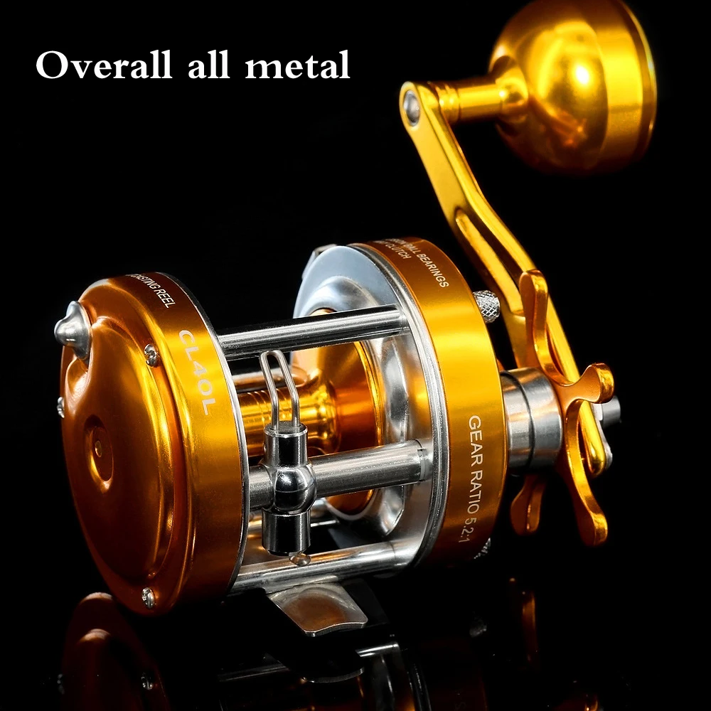Carrete baitcasting CNC 5,2:1 – Arrastre 15 kg para pesca en mar - imagen 4
